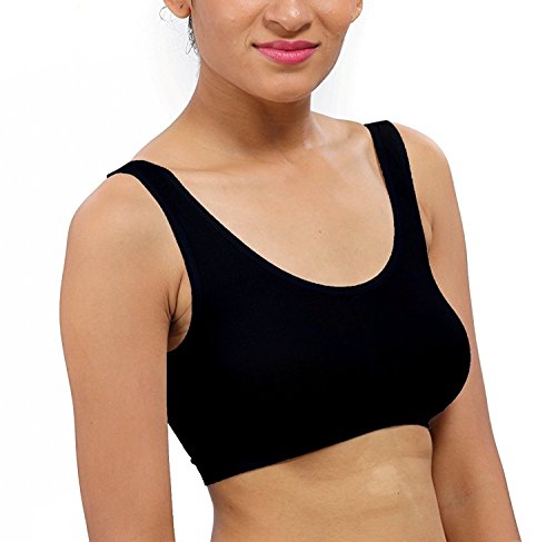 Image of Women's Cotton & Elastane Non Padded Non-Wired Sports Bra