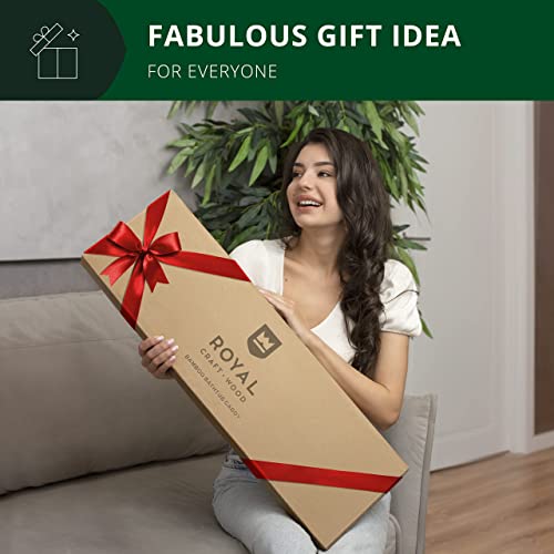 image for ROYAL CRAFT WOOD Luxury Bathtub Caddy Tray, 1 or 2 Person Bath and Bed