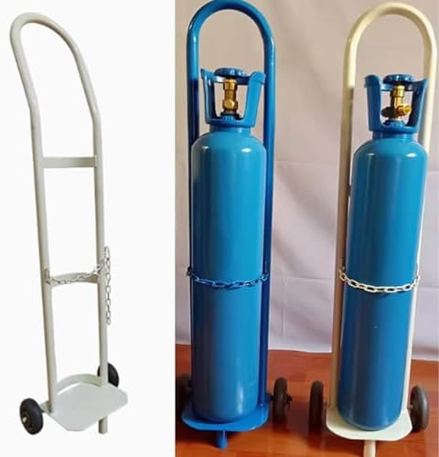Lightweight Steel Gas Cylinder Cart Trolley for Oxygen & CO2 Tanks, Portable 43.3in Welding Cylinder Holder, Durable Transport Dolly for Home & Industrial Use
