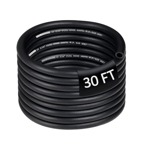 EVIL ENERGY 5/16 Fuel Hose Line Push Lock NBR Rubber SAE 30R7 30FT 300PSI