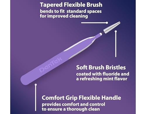 Image of DenTek Complete Clean Easy Reach Floss Picks, Advanced Fluoride Coating, Mouthwash Blast Flavor, 32 ct. (Pack of 2)
