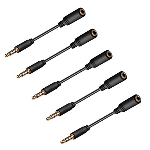 Headphone Jack Adapter Converter, 5Pack Ancable 3.5mm Male to Female
