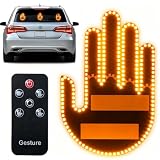 Luce con il Dito per l'auto,Luce con Gesto del dito con Telecomando,Divertente luce per auto a dito,LED Gadget Auto, Accessori per Auto,per auto per uomini e donne [Classe di efficienza energetica A+]