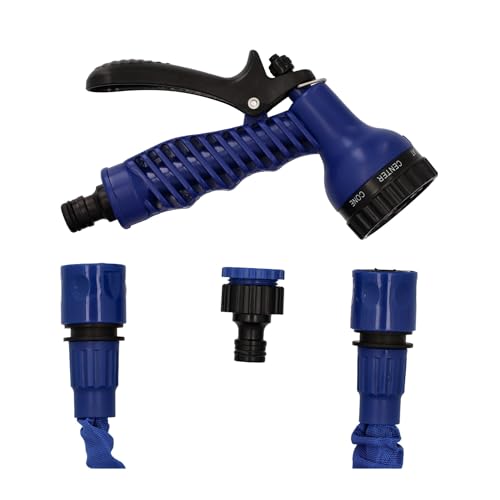 Cartrend 10386 Caravan Dehnbarer Wasserschlauch Schlauch Wohnwagenschlauch Wohnmobilschlauch Caravanschlauch Wohnwagenzubehör, Maße 5-15 m, Blau/Schwarz