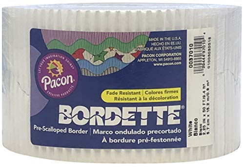 image for Bordette, PAC37014, Decorative Border, 1 / Roll, White, 2.25