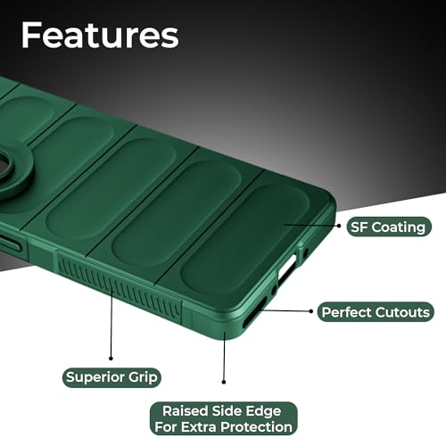 Image of A rtistque Liquid Silicone Stripes Back Cover Case for OnePlus Nord CE 3 Lite 5G | with Camera Protection | with Inner Fabric | Anti Slip Grip | AirBag Case - Green