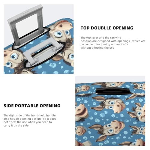 Luggage Cover Protector - Cute Horse Cartoon Print Fit 22-24 Inch Suitcase Covers for Luggage4