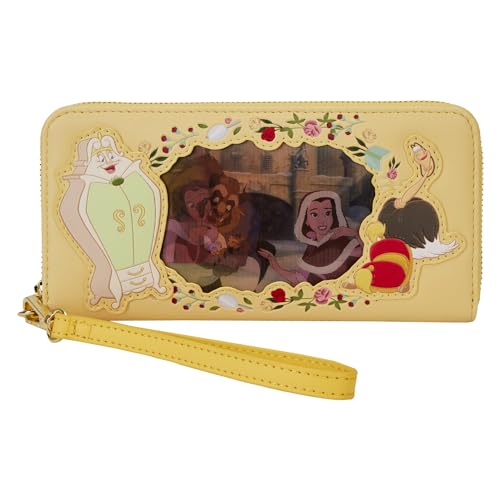 Image of LOUNGEFLY Disney Princess Beauty and The Beast Belle LENTICULAR Wristlet
