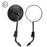 【Retro-Design】Klassischer runder Spiegel mit matter Oberfläche und kreisförmigem Streifendesign.