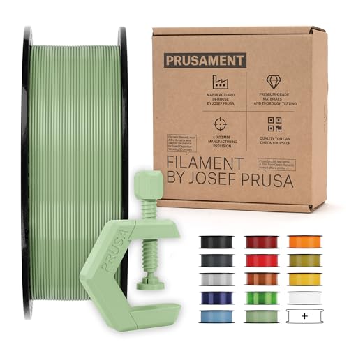 Image of Prusament 3D Printer Premium Filament PETG Pistachio Green 1.75mm - 1kg Spool - High Precision ±0.02 mm - Low Stringing - Strong Layer Bond - No Tangling - Ideal for Beginners & Professionals