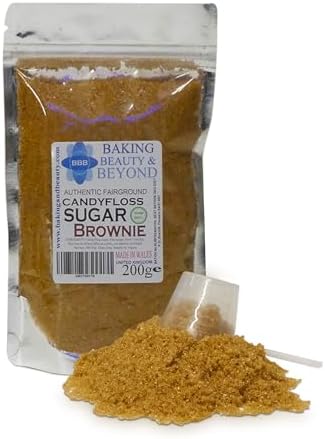 Baking Beauty and Beyond Premium Candy Floss Sugar 200g - Brownie Flavour
