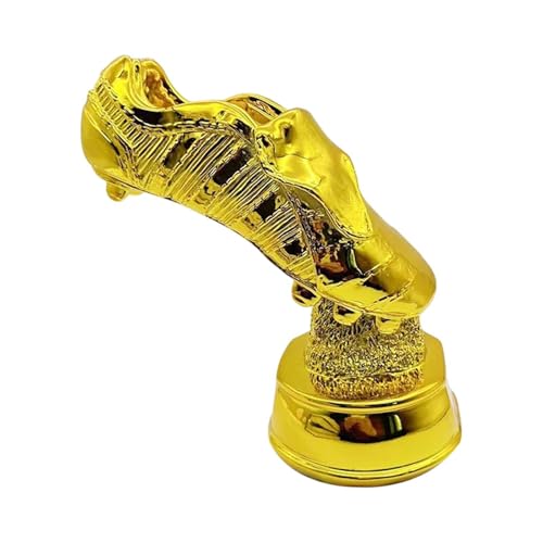 harayaa Gold Boot Soccer Trophy Sculpture Desktop Ornament Collectible Decorative Resin