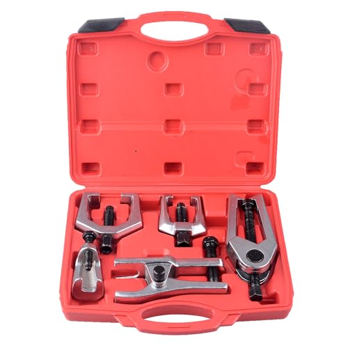 DAYUAN 5pcs Professional Front End Service Tool Kit, Pitman Arm Puller, Ball Joint Separator Tie Rod Remover Tool
