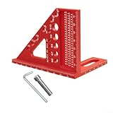 Contenido del paquete: el paquete contiene un cuadrado de carpintero multiángulo 3D, una regla de precisión compacta para proyectos de carpintería y manualidades.