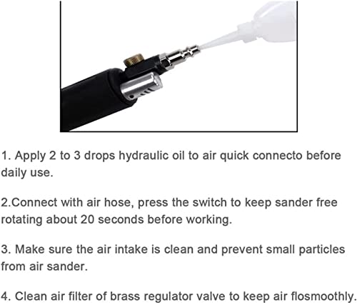 ATAAY Buffer Air Sander Mini Pneumatisches 2-Zoll-3-Zoll-Schleifmaschinen-Set zum Autopolieren Hochgeschwindigkeits-Luftpolierer-Luftwerkzeug + Schwamm Effizientes Polieren – Bild 7