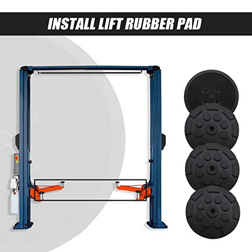 Image of 4Pcs Rubber Arm Pads 11mm Hole Dia Universal Black Jack Lift Rubber Round Pads 120x17mm for Auto Car Truck Hoist Jacking Lift Accessories
