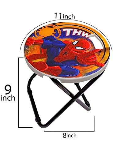 Image of Totoy Cartoon Printed Writing Table Stool for Kids /Folding Stool /Study Table (Spider Man)