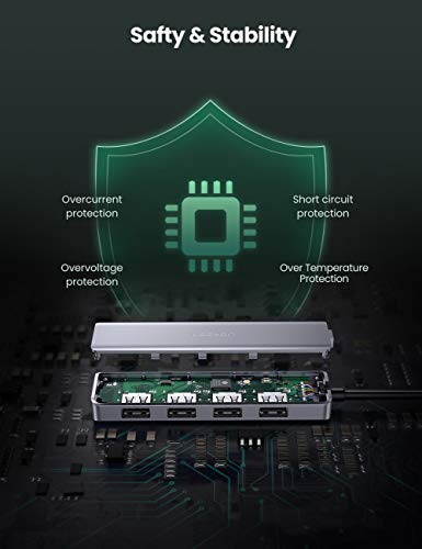 Hub USB 3.0 4 Porte, Adattatore Multiporta 5Gbps per PC, PS5, MacBook Pro Air, Xbox X/S, PS4, XPS 15, Compatibile con Hard Disk, Mouse, Tastiera, Chiavetta, Stampante - Hub USB - Immagine 6