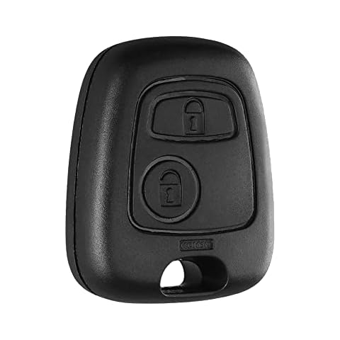 2 Buttons Car Remote Key Fob Case Fits For Peugeot 107 207 407 106 206 306 406 Car Key Fob Cover Replacement (No Blade) Cover
