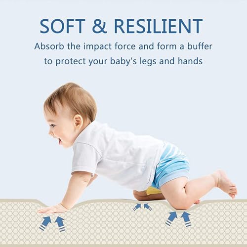 Image of Dixz Reversible Baby Play Mat - Extra Large Foldable Foam Crawling & Learning Mat for Babies & Toddlers, Waterproof & BPA-Free Floor Play Gym, Soft Cushioned Surface for Tummy Time & Early Development (6.5x5 ft, 0.6cm Thickness)