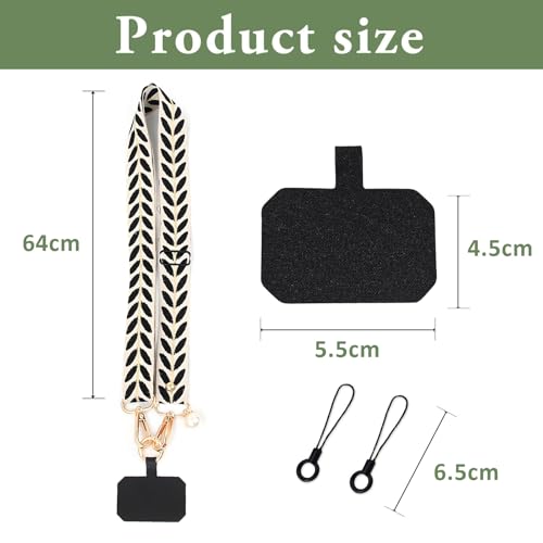 JOOTUEPO Cuerda para Movil, Cordón de Correa Colgante para Movil Universal Ajustable, Colgador Móvil Cuello para Mujeres Multifuncional para Todos los Smartphones ﻿ - imagen 2