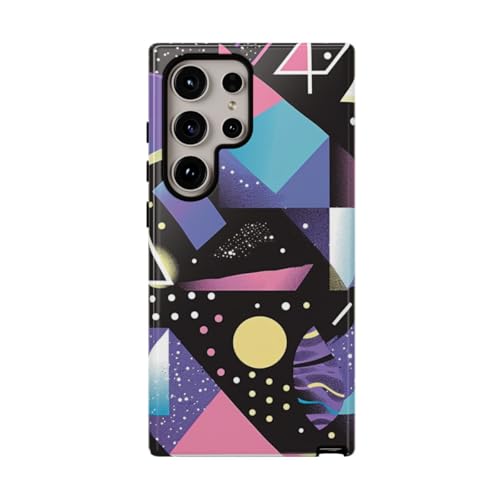 Coque Samsung S24 Ultra Vaporwave rigide noire protection antichoc chic