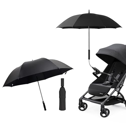 Image of Silfrae Universal Baby Stroller Umbrella Bicycle Umbrella 210T Water-resistant Polyester ​360° Adjustable Shade