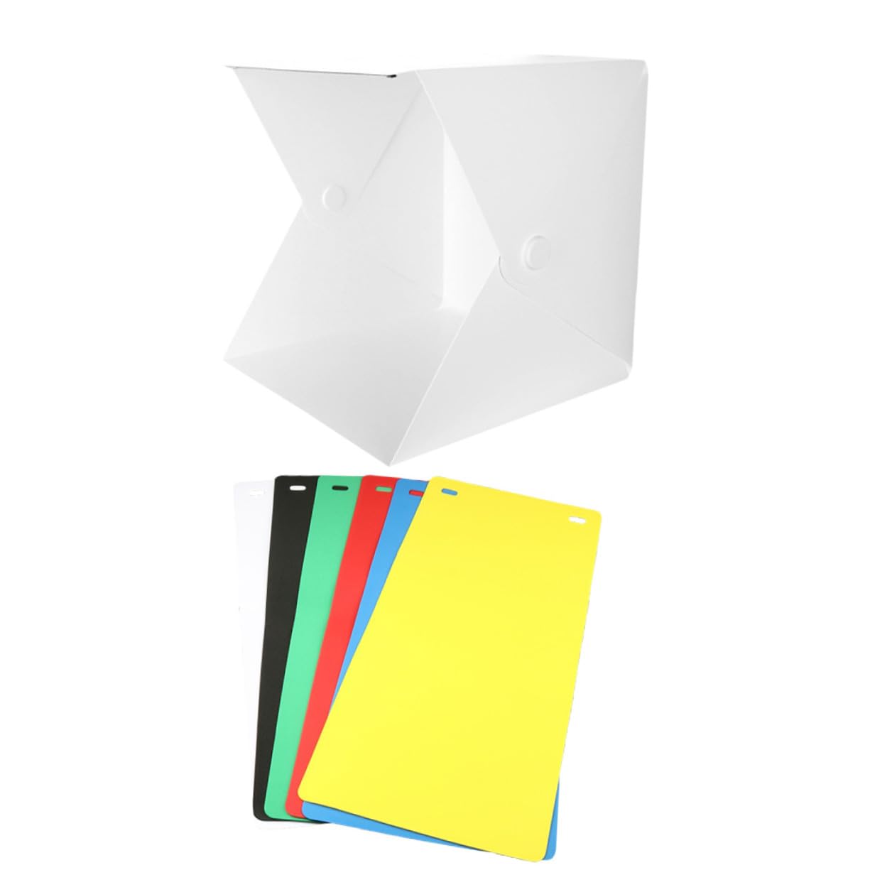 GALPADA Scatola Luminosa Pieghevole Portatile LED per Fotografia 6 Sfondi Colorati in Abs, Design Compatto senza Ombre per Backdrop Fotografici
