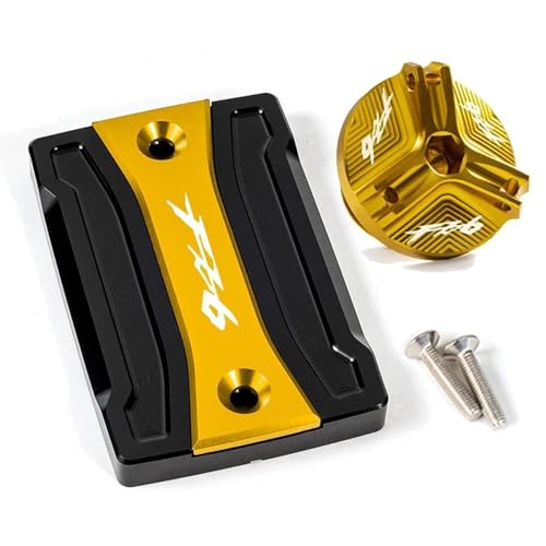 Tapa de depósito de líquido de frenos delantero para FZ6 Fazer 2010-2023 en color dorado, 2 uds