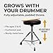 Music Alley 3 Piece Kids Drum Set with Drum Sticks & Drum Throne Seat