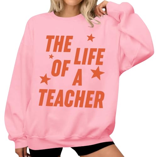The Life Of A Teacher Hoodie The Life Of A Teacher Sweatshirt Crew & Hooded Neck Long Sleeve Tops3