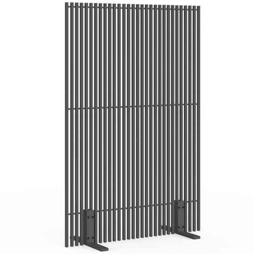 IDMarket - Paravent außen Durchbrochene dekorative Klaustra 120 x 180 cm vertikale Jalousien Metall anthrazitgrau IDMarket - Paravent außen Durchbrochene dekorative Klaustra 120 x 180 cm vertikale Jalousien Metall anthrazitgrau
