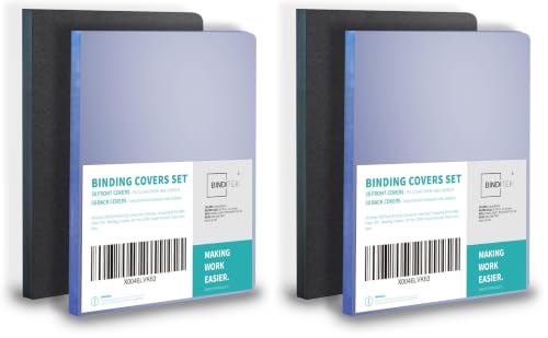 Image of Binditek 20 Mil Binding Covers, 8.5x11 Inches, Semi-Transparent, 100 Pack
