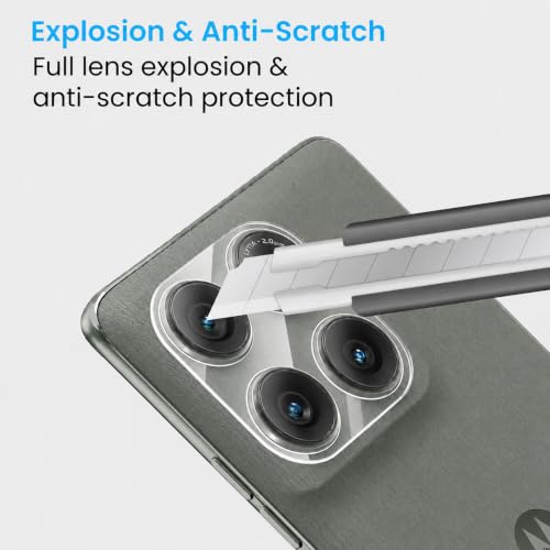 Image of FIRST MART Camera Lens Protector for Motorola Edge 60 Pro | 9H Tempered Glass, HD Clear, Scratch Resistant, Anti-Fingerprint, Case-Friendly | Crystal Clear, Pack of 1