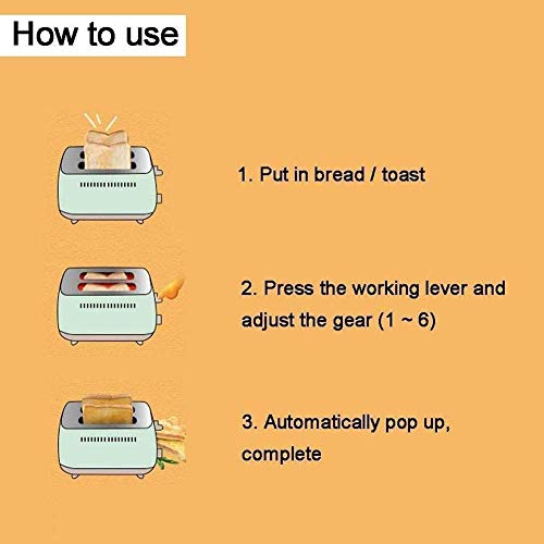 Frühstücksmaschine Multifunktionaler 2-Scheiben-Toaster, Vollautomatischer Mini-Toaster Haushalts-Toaster-Treiber… – Bild 3