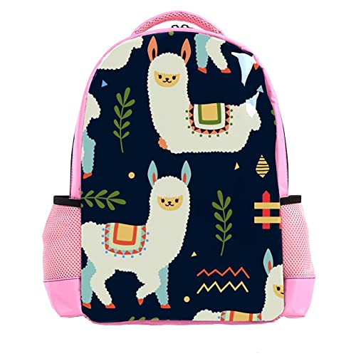 Sac à dos d'école alpaga avec bretelles confortables pour garçons et ados