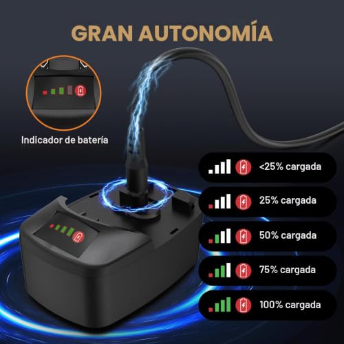 Miniatura 9 de Vloxo Cuchillo Electrico Cocina Inalámbrico Para Filetear Con 4 Cuchillas De Acero Inoxidable Cuchillos Cocina Eléctrico Recargable Con Bloqueo De Seguridad Cuchillos Carne Mango Antideslizante