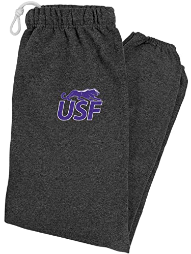 LOGOVISION University of Sioux Falls Primary Logo Mens Jogger Sweatpants, Charcoal Heather, Small