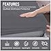 GC GAVENO CAVAILIA Quilted Super King Mattress Protector - 30cm Deep Fitted Mattress Cover - Soft,Hypoallergenic Padded Mattress Protector - Luxury Superking Mattress Protectors 180 x 200 cm,Charcoal