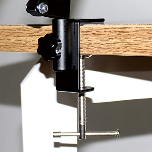 Xinme Desk Lamp Clamp: 2Pack 1/2 Enlarge Hole Replacement C Clamp Desk Light,Magnifying Glass W/ Light,Table Mic Stand,Mic Arm Desk Mount, Phone Holder,For Office Work Task (M Black) (C Clamp Small) #TOP5