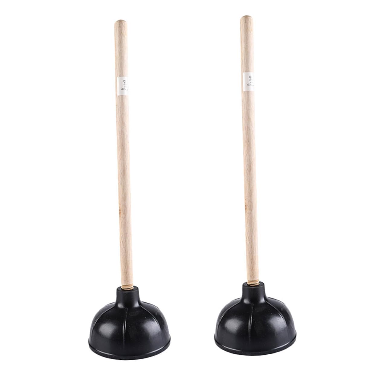 2pièces Ventouse Domestique Caoutchouc Avec Manche Lot De Noir Pour Déboucher Toilettes Et Éviers