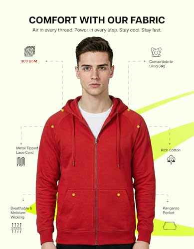 Image of AWG ALL WEATHER GEAR Hoodies for Men | Men's Solid Hooded Sweatshirt | Winter Wear | Pullover | Jackets for Men Stylish | Zipper Hooded Sweatshirt