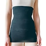 【ラソワ】日本製 シルク100％ ピュアシルク 腹巻き メンズ レディース 夏用 男女兼用 黒 薄手 妊婦 はらまき 腹巻 ハラマキ (チャコール)