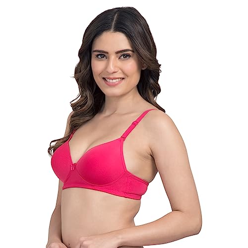 Image of Tweens - Heavily Padded Semi Push-Up Bra - Polyamide Fabric - 3 /4th Coverage, Wireless, Multiway Straps, Seamless - Everyday T-Shirt Bra