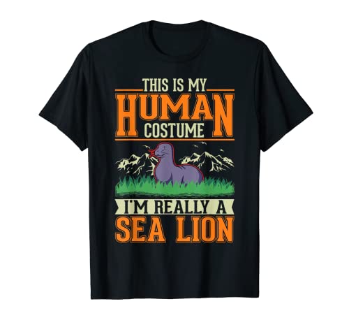 Sea Lion Human Costume Halloween Leones marinos Camiseta