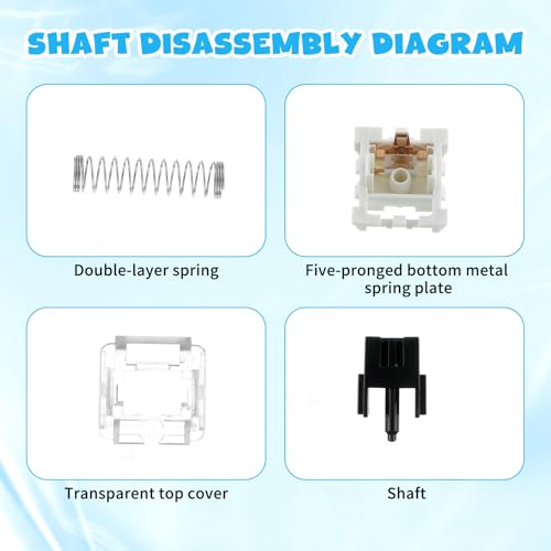 Image of Keyboard Switches, 50 Pcs 3 PIN Black Keyboard Clicker Replacement Dustproof Keyboards Switch for Most Gaming Keyboards