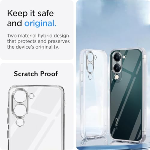 Image of Jkobi Back Cover for Vivo Y19e | Vivo Y19 | Vivo T4 Lite (Silicone Clear Shockproof Case with Camera Protection | Soft and Flexible | Transparent)