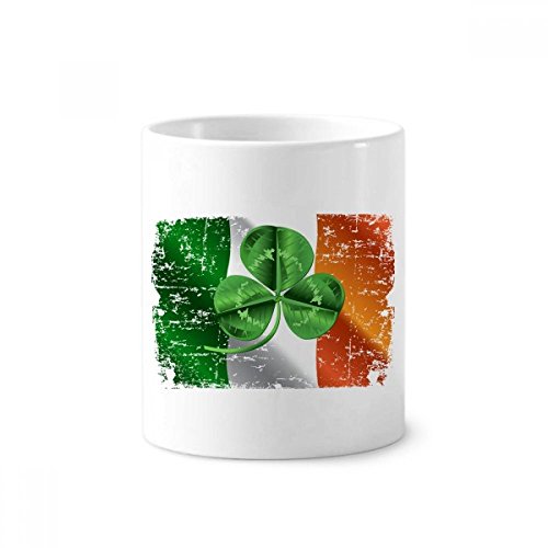 Gobelet en céramique trèfle Irlande 350ml pour brosse à dents et crayons