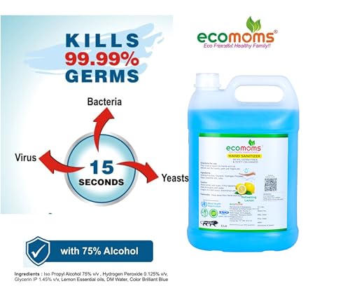 Image of hand sanitizer liquid,70% Alcohol-Based Kills 99.9% of Germs Skin safe (10 Liters)