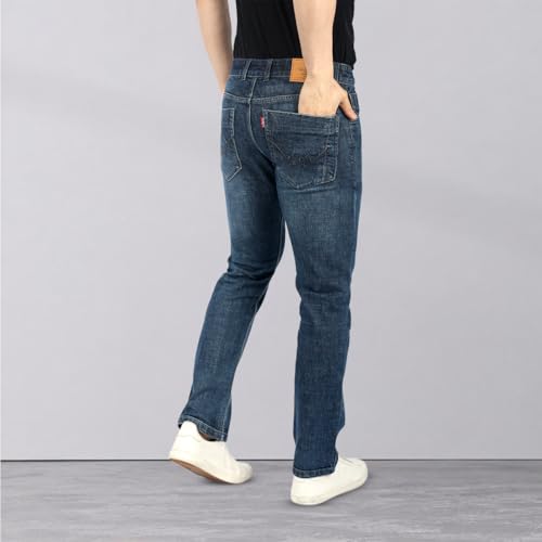 Image of Men's Premium Straight Fit Jeans | Cotton Rich Breathable Denim Pants for Men | Comfortable Regular Wear Casual Jeans